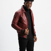 Non Water-Repellent Aviator Leather Jacket | Icarus