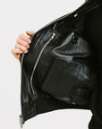Non Water-Repellent Bomber Leather Jacket | Odysseus
