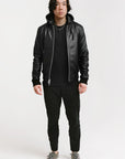 Non Water-Repellent Bomber Leather Jacket | Odysseus