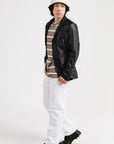 Three-Button Leather Blazer | Chiron