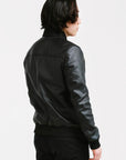 Non Water-Repellent Bomber Leather Jacket | Odysseus