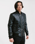 Non Water-Repellent Bomber Leather Jacket | Odysseus