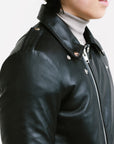 On Hand Non Water-Repellent Biker Leather Jacket | Ares