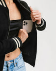 Non Water-Repellent Bomber Nubuck Jacket | Hecate
