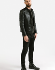 On Hand Racer Leather Jacket | Achilles