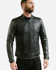 On Hand Slim Racer Leather Jacket | Theseus