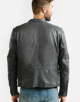 On Hand Slim Racer Leather Jacket | Theseus
