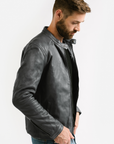 On Hand Slim Racer Leather Jacket | Theseus
