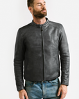 On Hand Slim Racer Leather Jacket | Theseus