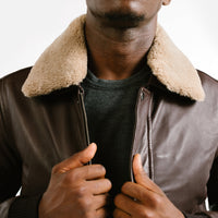 On Hand Aviator Leather Jacket | Icarus