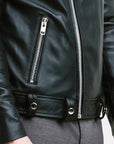 On Hand Non Water-Repellent Biker Leather Jacket | Ares