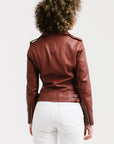 Non Water-Repellent Biker Leather Jacket | Aphrodite