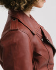 Non Water-Repellent Biker Leather Jacket | Aphrodite