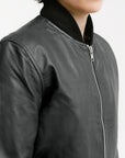 Non Water-Repellent Bomber Leather Jacket | Odysseus