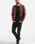 Slim Racer Leather Jacket | Theseus