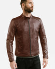 Slim Racer Leather Jacket | Theseus