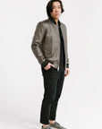 Non Water-Repellent Bomber Leather Jacket | Odysseus