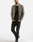 Slim Racer Leather Jacket | Theseus