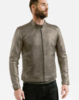 Slim Racer Leather Jacket | Theseus