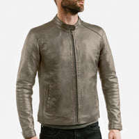 Slim Racer Leather Jacket | Theseus