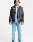 On Hand Non Water-Repellent Biker Leather Jacket | Ares