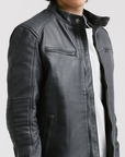On Hand Racer Leather Jacket | Achilles