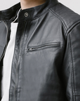 On Hand Racer Leather Jacket | Achilles