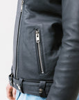 On Hand Non Water-Repellent Biker Leather Jacket | Ares