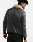 Non Water-Repellent Aviator Leather Jacket | Icarus