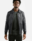 Non Water-Repellent Aviator Leather Jacket | Icarus