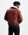 Non Water-Repellent Aviator Leather Jacket | Icarus