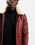 Non Water-Repellent Aviator Leather Jacket | Icarus