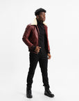 Non Water-Repellent Aviator Leather Jacket | Icarus