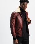 Non Water-Repellent Aviator Leather Jacket | Icarus