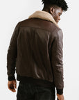 Non Water-Repellent Aviator Leather Jacket | Icarus