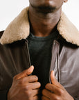 Non Water-Repellent Aviator Leather Jacket | Icarus