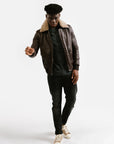 Non Water-Repellent Aviator Leather Jacket | Icarus