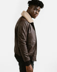 Non Water-Repellent Aviator Leather Jacket | Icarus