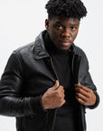Non Water-Repellent Aviator Leather Jacket | Icarus