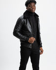 Non Water-Repellent Aviator Leather Jacket | Icarus