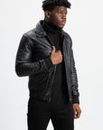 Non Water-Repellent Aviator Leather Jacket | Icarus