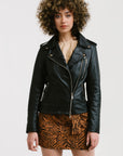 Non Water-Repellent Biker Leather Jacket | Aphrodite