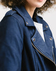 Non Water-Repellent Biker Nubuck Jacket | Aphrodite