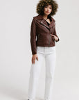 Non Water-Repellent Biker Leather Jacket | Aphrodite