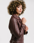 Non Water-Repellent Biker Leather Jacket | Aphrodite