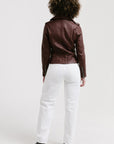 Non Water-Repellent Biker Leather Jacket | Aphrodite