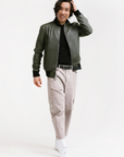 Non Water-Repellent Bomber Leather Jacket | Odysseus