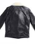 Non-Water Repellent Shearling Trim Leather Jacket | Prometheus