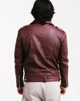On Hand Non Water-Repellent Biker Leather Jacket | Ares