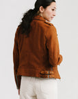 Non Water-Repellent Biker Nubuck Jacket | Aphrodite